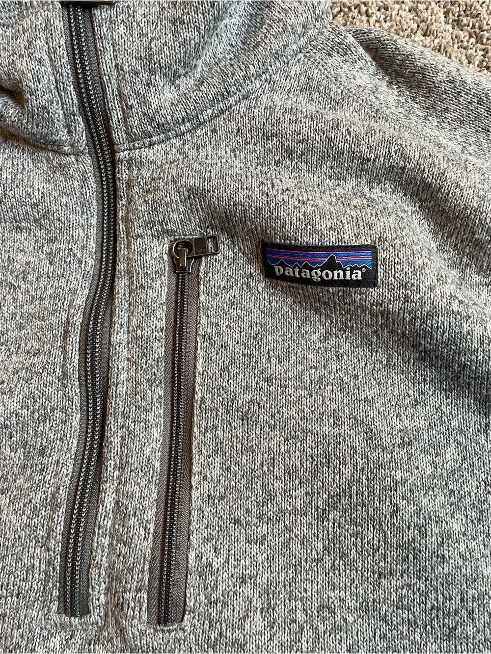 Patagonia Men’s Better Sweater Quarter-Zip Fleece Pullover Heather Gray Medium